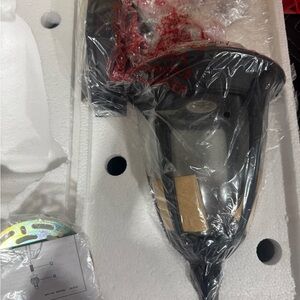 Brand new matte black outdoor porch light